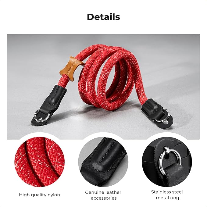 K&F CONCEPT Camera Neck Strap, 100cm Nylon Rope Camera Shoulder Strap - Image 5