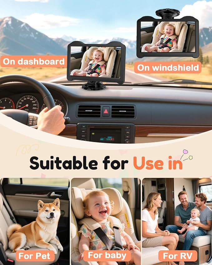 7-Inch HD 1080P Car Seat Camera - Image 8