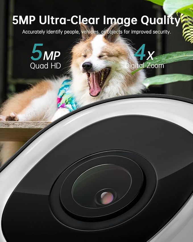 ZUMIMALL 2.5K Wired Cameras for Home Security, 2.4G/5G WiFi Outdoor Camera - Image 2