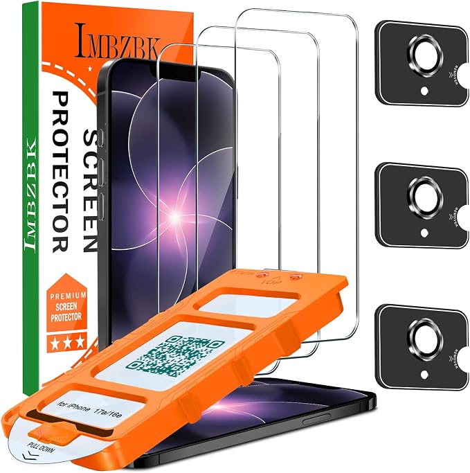 IMBZBK 3 Pack Screen Protector for iPhone 17e / iPhone 16e Accessories by IMBZBK