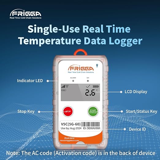 Frigga V5C 4G/5G Real-Time Temperature Humidity Data Logger Single-Use 28800 - Image 8