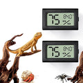 2 PCS Rectangle Reptile Thermometer and Humidity Gauge by BSRESIN
