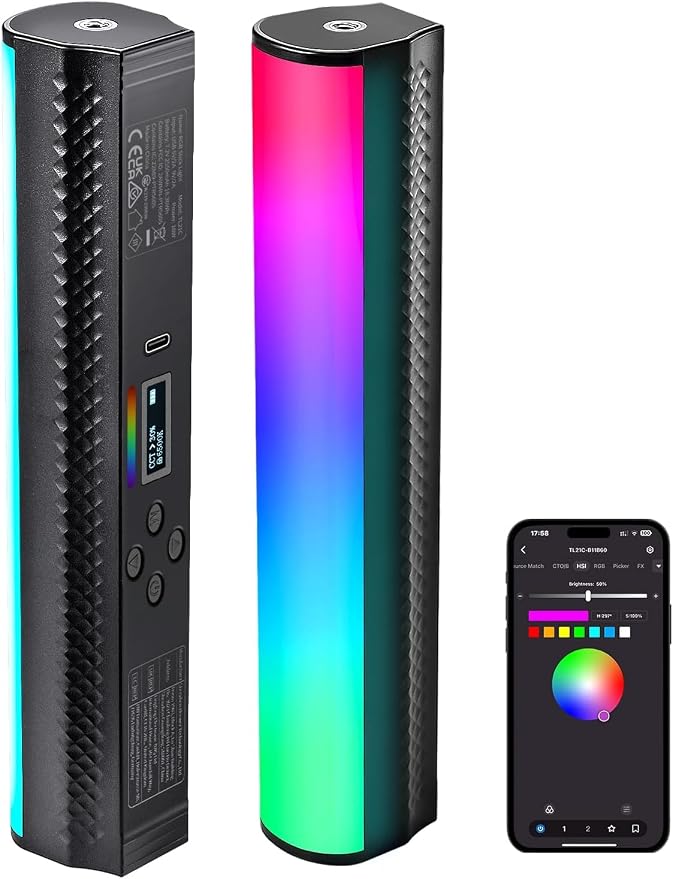 NEEWER RGB Light Wand with APP Control, Magnetic Handheld Photography Video by Neewer