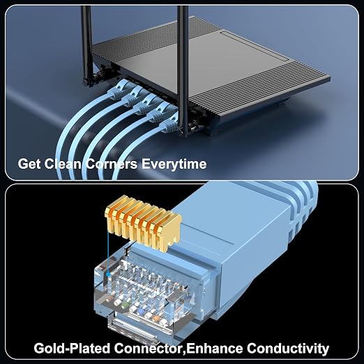 Cat 6 Ethernet Cable 150 ft, Indoor&Outdoor, High Speed 10Gbps Flat Internet - Image 5