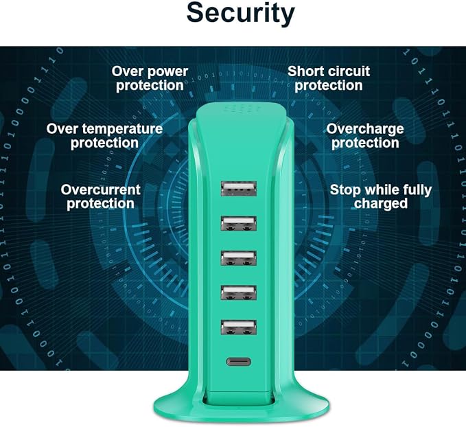 USB Tower Charging Station Upoy, Small Charging Hub - Image 7