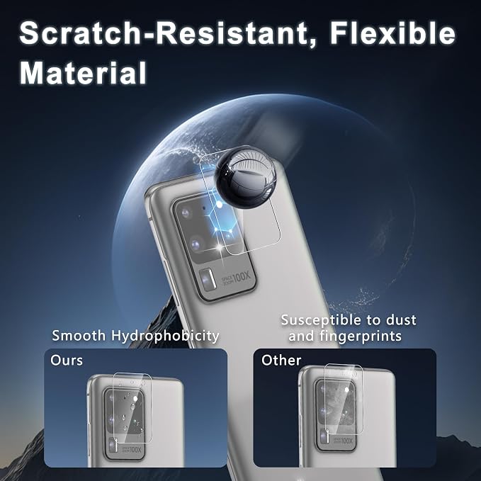 2+2 Pack for Samsung Galaxy S20 Ultra Screen Protector and Camera Protector - Image 5