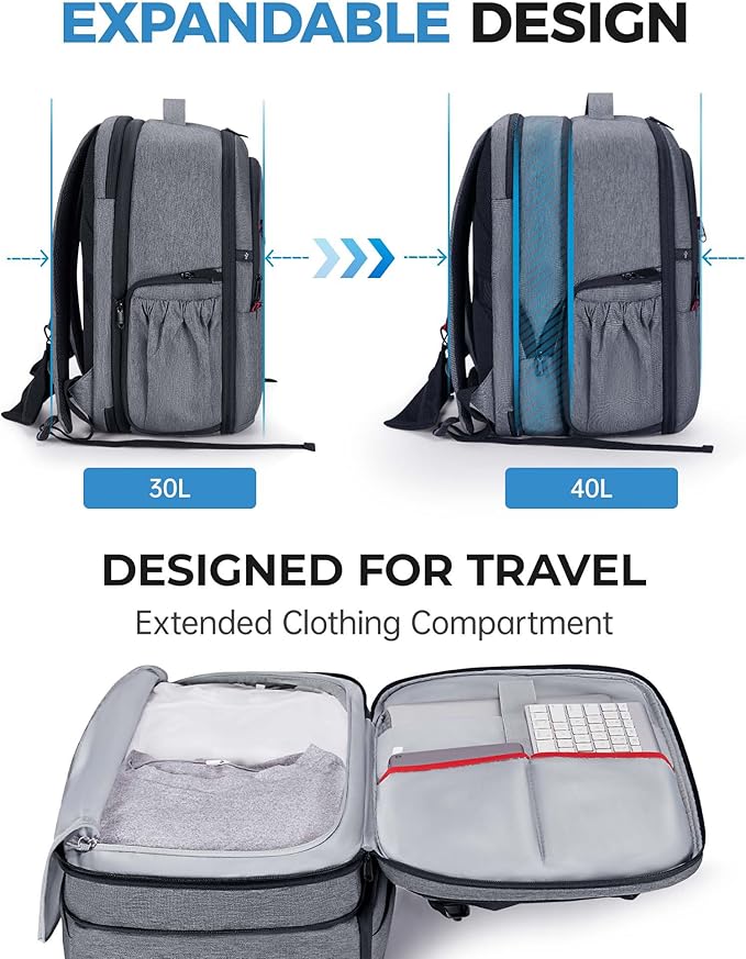 BAGSMART Camera Bag for DSLR, Waterproof Camera Backpacks for Photographers - Image 2