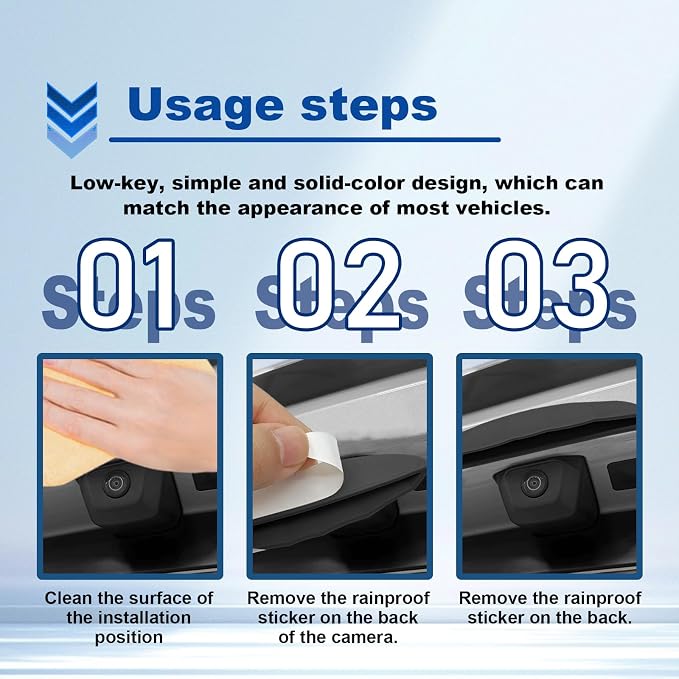 Car Reversing Camera rain Cover, Car Backup Camera Protective Sticker, Silicone - Image 4