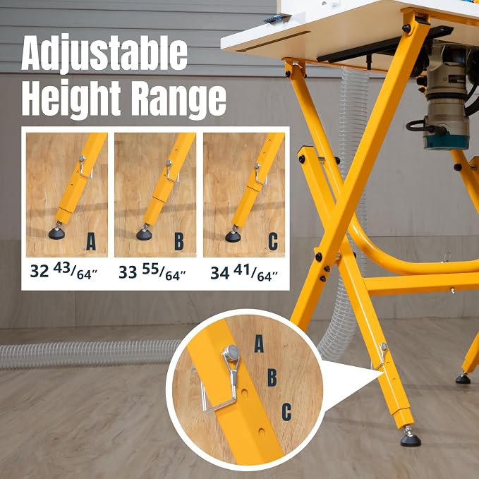 POWERTEC UT1010C Heavy Duty Steel Folding Work Stand - Image 3