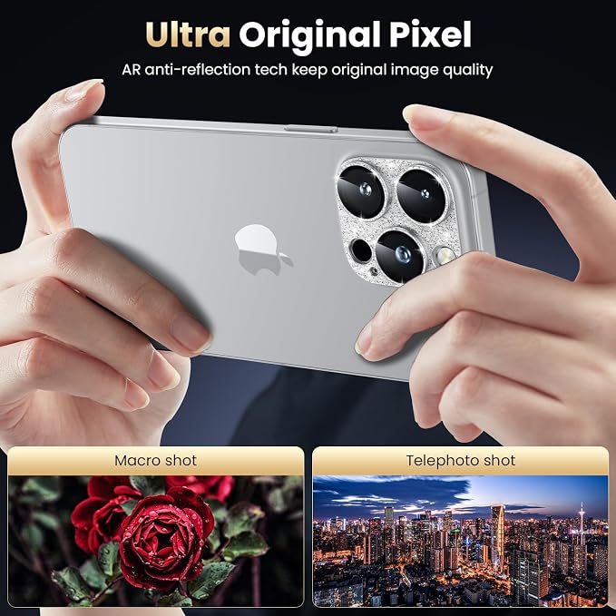 WSKEN for iPhone 16 Pro/iPhone 16 Pro Max Camera Lens Protector, Metal Aluminum - Image 2