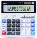 M&G Desk Calculator 12 Digit Extra Large LCD Display, Dual Solar Power and by MG