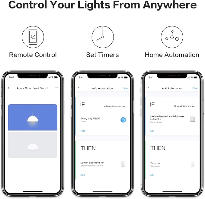 Aqara Smart Light Switch, Requires AQARA HUB, Zigbee Light Switch, Remote - Image 3