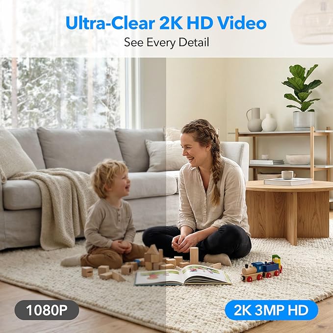 2K Cameras for Home Security Dual-Band 5G/2.4GHz WiFi Indoor Camera Baby - Image 3