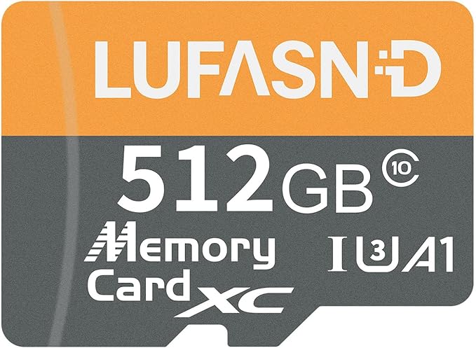 512GB Micro SD Card with Adapter, High Speed U3 C10 V30 SDXC Memory Card Up to by Unknown