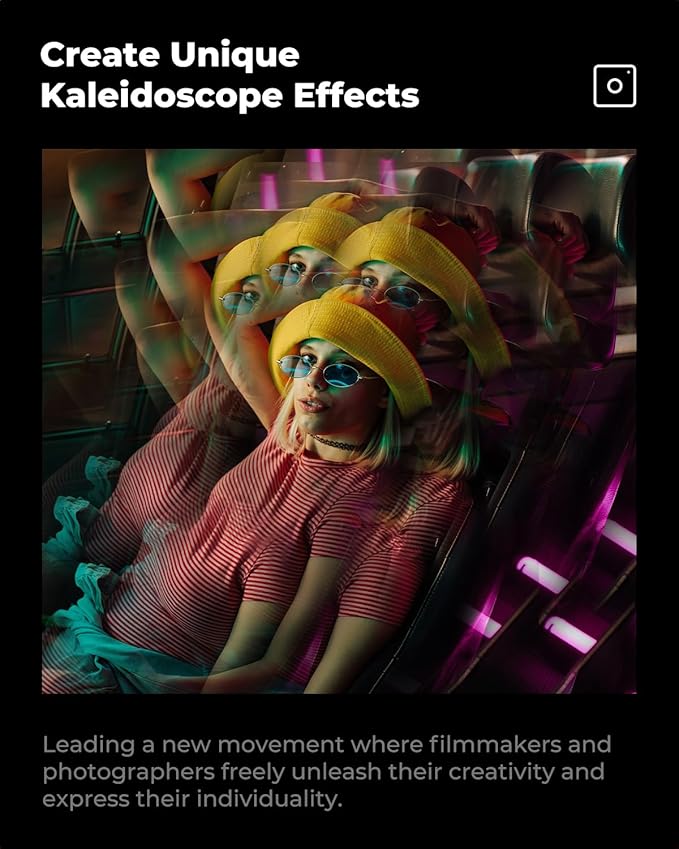 K&F CONCEPT 82mm Kaleidoscope Filter, Special Effects Filter Prism Crystal Glass - Image 4
