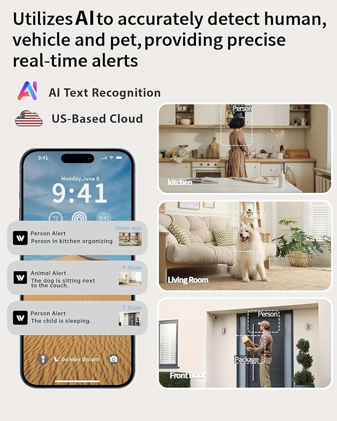 2.4/5GHz Home Cameras Indoor, 2K Security Camera Indoor - Image 4