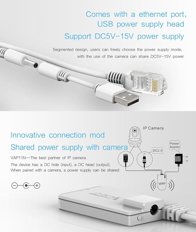 Vonets VAP11N-300 2.4GHz Mini WiFi Bridge Ethernet/WLAN to LAN Adapter/WLAN - Image 6