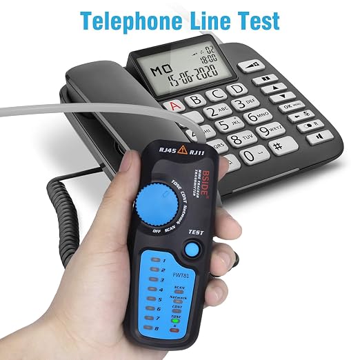 BSIDE Wire Tracker RJ45 RJ11 Network Cable Tester, Dual knob - Image 7