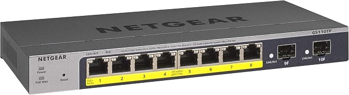 NETGEAR 10-Port PoE Gigabit Ethernet Smart Switch by NETGEAR