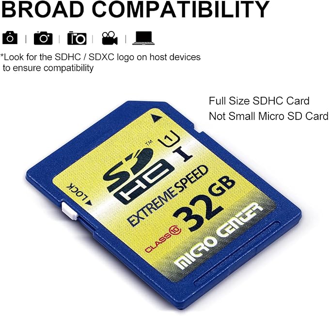 32GB Class 10 SDHC Flash Memory Card Full Size SD Card USH-I U1 Trail Camera - Image 4