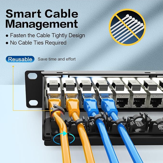 24Port Patch Panel Cat6 Keystone Patch Panel RJ45 Patch Panel Network Patch - Image 2