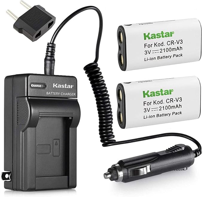 Kastar CRV3 Battery 2-Pack and Charger by Kastar