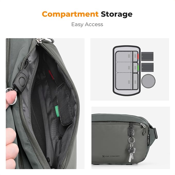 K&F CONCEPT Camera Sling Bag Crossbody Bag Waterproof Camera Shoulder Backpack - Image 4