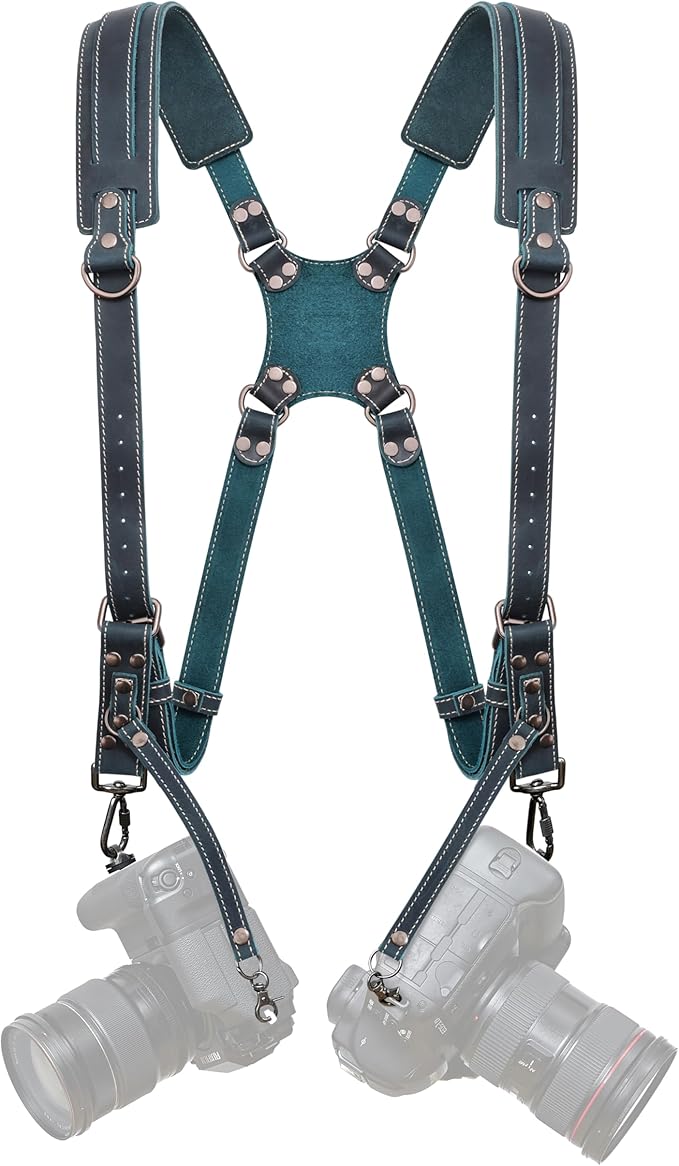 Padwa Lifestyle Dark Green Dual Camera Harness Strap by PadwaLifestyleCameraStrap
