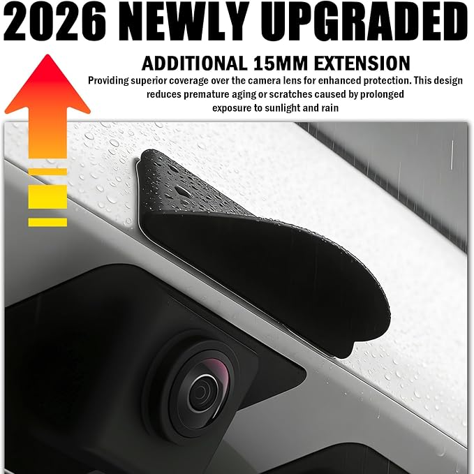 Silicone Car Backup Camera Rain Shield, Self-Adhesive Rear View Backup Camera - Image 4