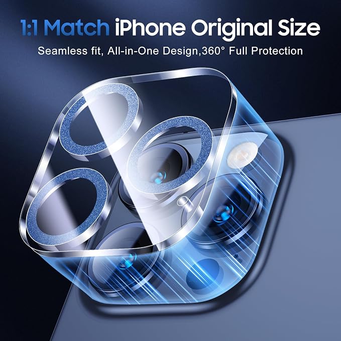 UniqueMe for 3 Pack iPhone 15 Pro/iPhone 15 Pro Max Camera Lens Protector - Image 6