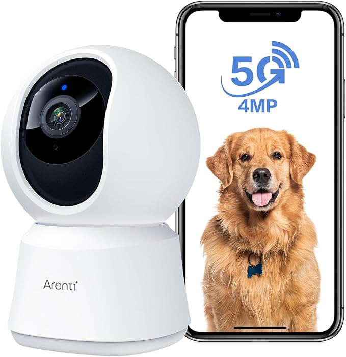 ARENTI 5G Indoor Security Camera, 4MP Pet Camera by ArentiIntelligence