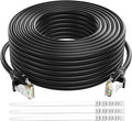 Adoreen Cat 6 Ethernet Cable 50 Ft-Black, Outdoor & Indoor Snagless Long Round by Adoreen