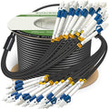 500 Feet 12 Core Industrial TPU LC to LC Outdoor Armored Fiber Optic Cable by YUTIANHOME