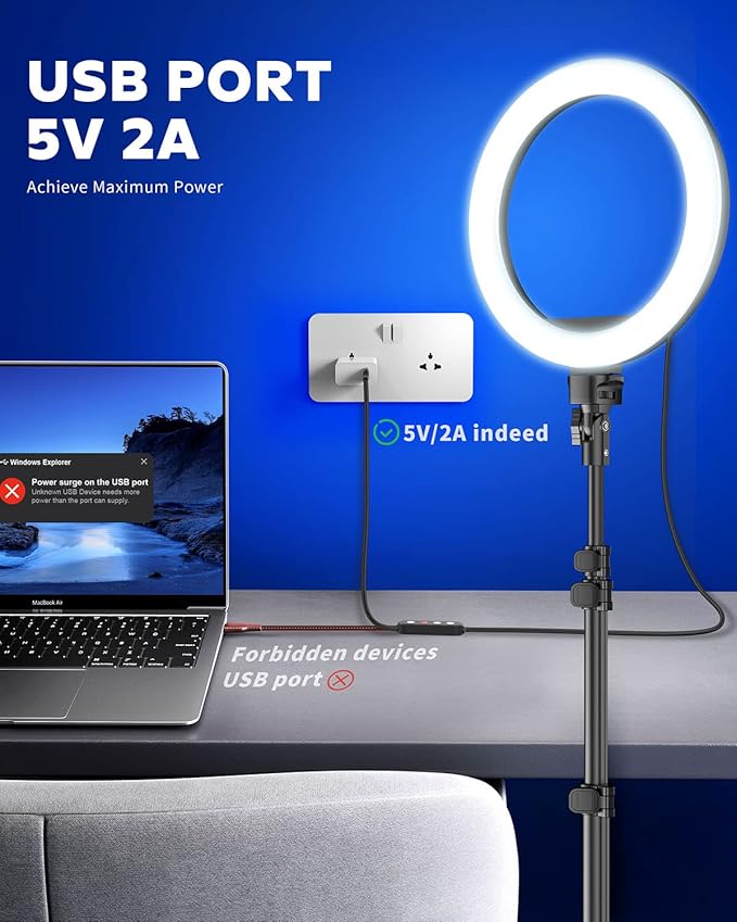 Kaiess 10.2" Selfie Ring Light - Image 6