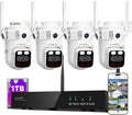 XMARTO 6MP Tri-Lens 4-Cam 1TB WiFi Mesh Security Camera System, 16CH 4K H.265 by xmartO
