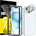 NEW'C 3x for iPhone 15 Screen Protector+ 3x Camera Lens Protector, Sensor by NEWC