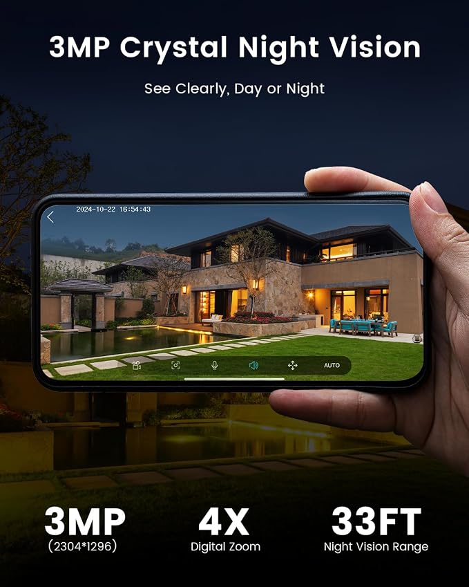 ieGeek Outdoor Camera Wireless Home Security Cameras Pan Rotating 180° - Image 3