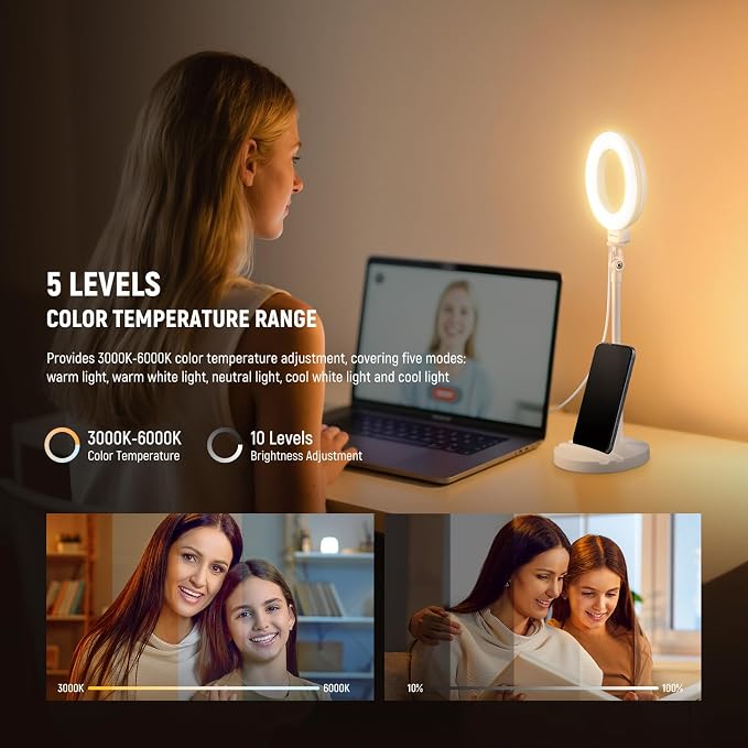 NEEWER BASICS 5"/13cm Desk Ring Light - Image 3
