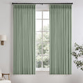 Memory Trained Pinch Pleated Curtains 63 Inches Long, Viral Linen Pinch Pleat by ANRODUO