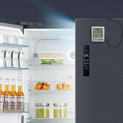 2 pcs Refrigerator Thermometer Freezer Alarm Digital Freezer Thermometer Fridge - Image 6
