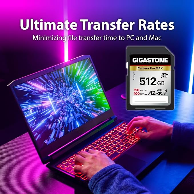 【5-Years Data Recovery】 GIGASTONE 512GB SD Card, 4K Camera Pro MAX, UHS-I A2 4K - Image 5