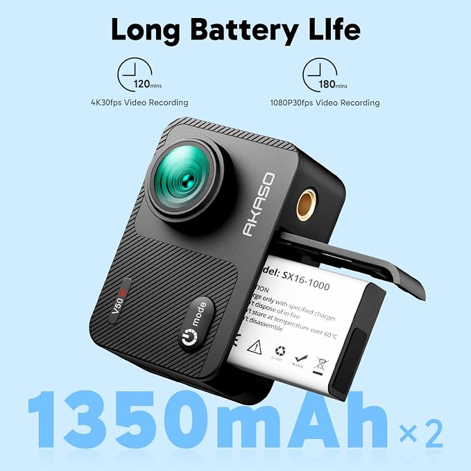AKASO V50X Native 4K30fps WiFi Action Camera - Image 8