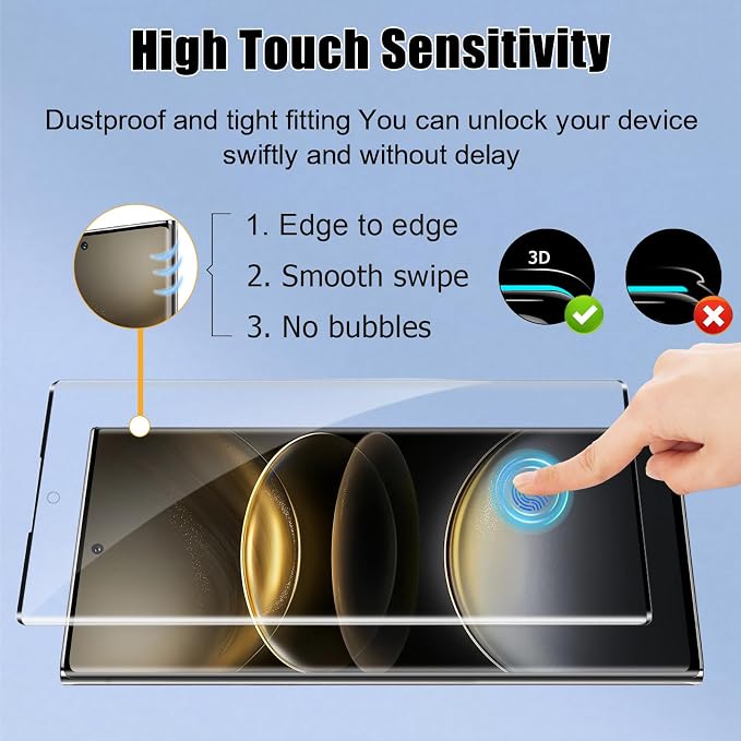 2 Pack Galaxy Note 20 Ultra Screen Protector, HD Clear Tempered Glass, 2 Pack - Image 5