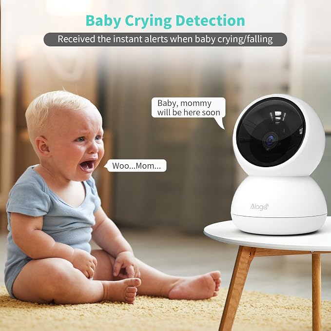 Alaga Indoor Security Camera, 3K 5G and 2.4G WiFi, 360° Pan/Tilt, - Image 3