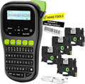 Label Maker Machine with 4 Tapes, Wire Label Maker Waterproof-Labels, Laminated by HOME
