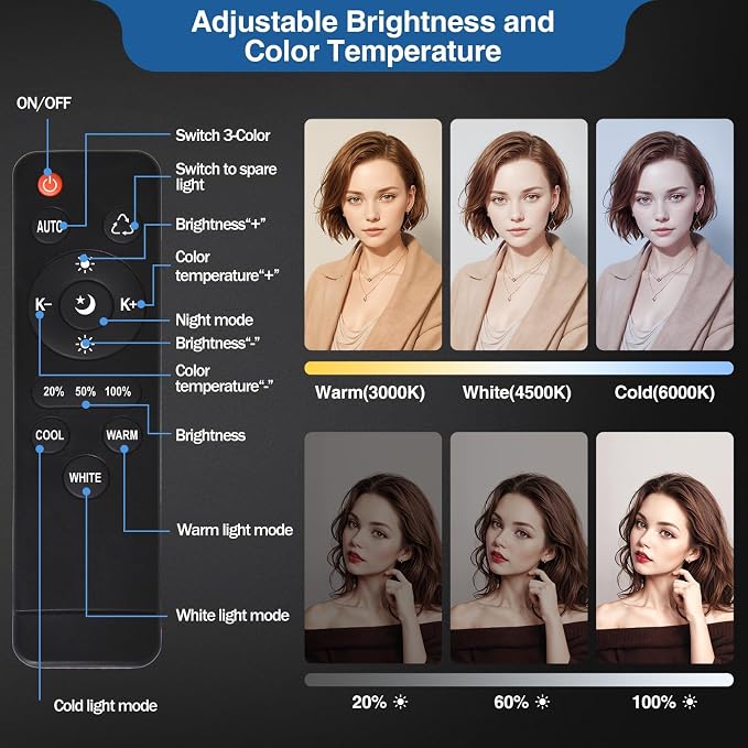EMART Softbox Lighting Kit, 3000K-6000K 85W LED Bulbs - Image 5