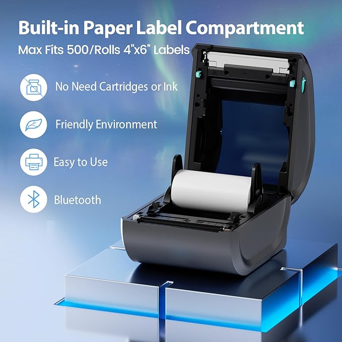 Bluetooth Shipping Label Printer 4x6 - Image 4