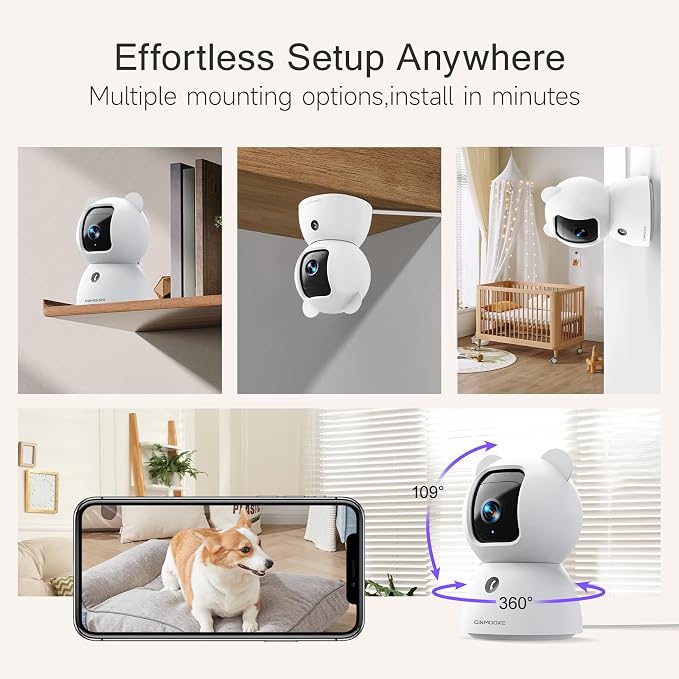 2.5K Pet/Dog Camera with Speaker/Phone App, No-Monthly-Fee AI Person/Pet/Cry - Image 8