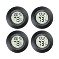 4pcs Mini Hygrometer Thermometer Indoor Outdoor Round Humidity Meter by Maiweitong