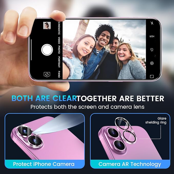 Fotbor for 3Pack iPhone 16 Screen Protector - Image 5